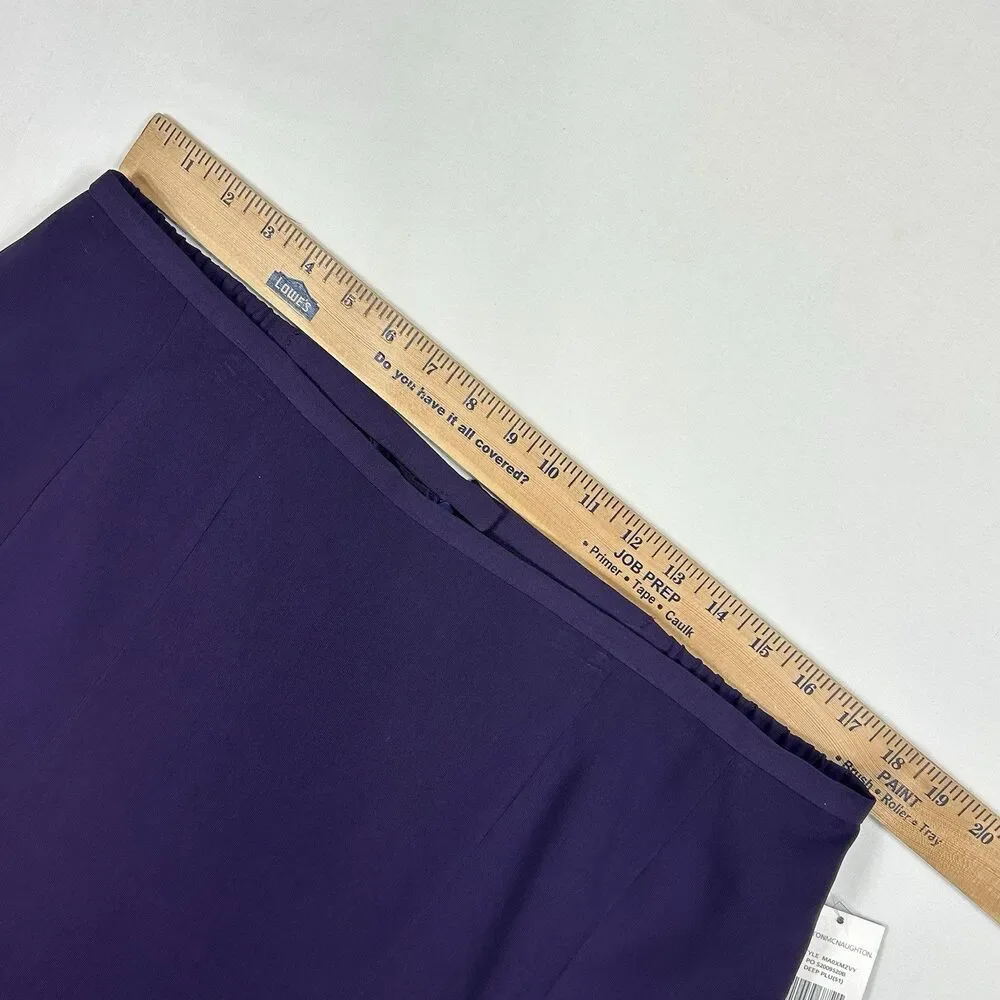 Norton McNaughton Womens 18 Pleated Skirt Deep Plum Career Preppy Academia